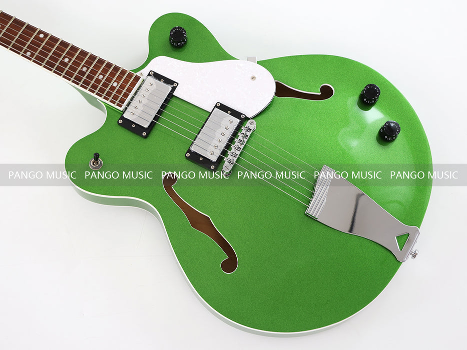 Semi Hollow Body Green Electric Guitar with Metallic Finish (PHY-153, Limited Edition, Flash Sale)