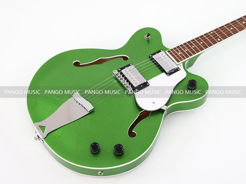 Semi Hollow Body Green Electric Guitar with Metallic Finish (PHY-153, Limited Edition, Flash Sale)
