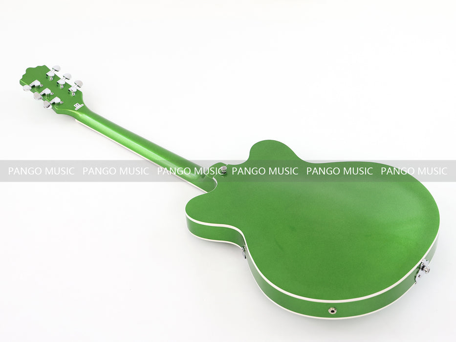 Semi Hollow Body Green Electric Guitar with Metallic Finish (PHY-153, Limited Edition, Flash Sale)