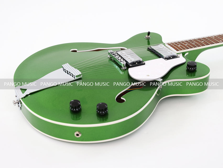 Semi Hollow Body Green Electric Guitar with Metallic Finish (PHY-153, Limited Edition, Flash Sale)