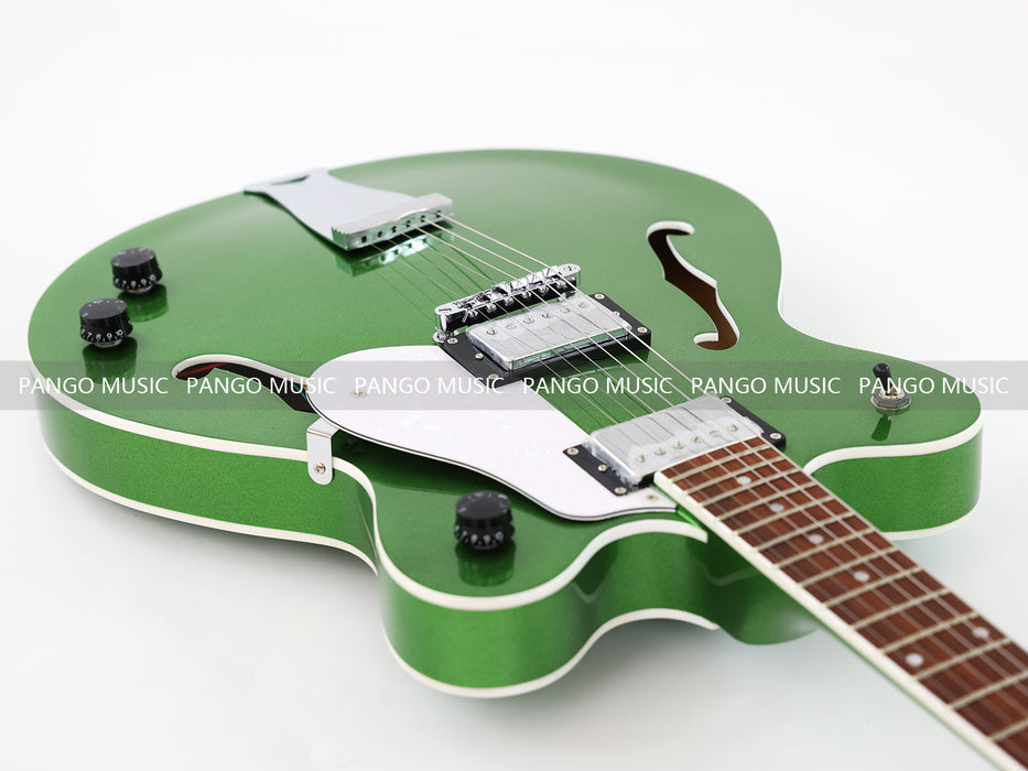 Semi Hollow Body Green Electric Guitar with Metallic Finish (PHY-153, Limited Edition, Flash Sale)