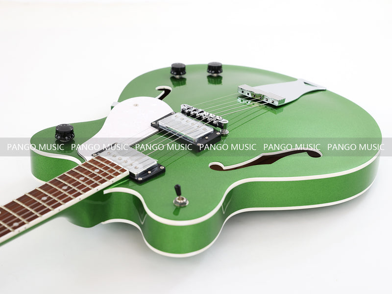 Semi Hollow Body Green Electric Guitar with Metallic Finish (PHY-153, Limited Edition, Flash Sale)