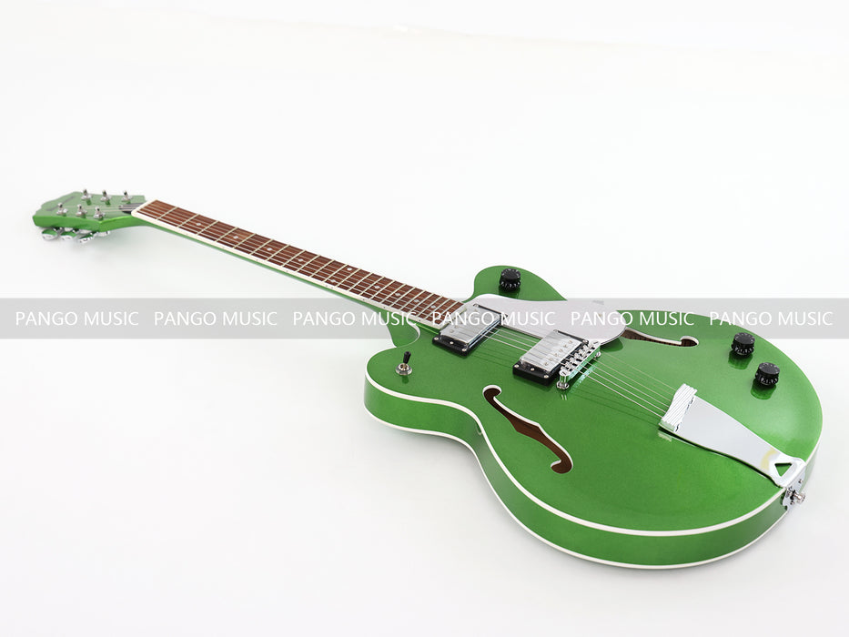 Semi Hollow Body Green Electric Guitar with Metallic Finish (PHY-153, Limited Edition, Flash Sale)