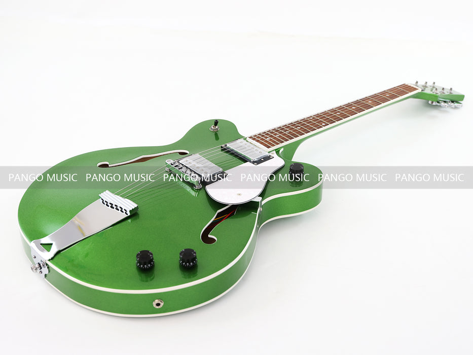 Semi Hollow Body Green Electric Guitar with Metallic Finish (PHY-153, Limited Edition, Flash Sale)