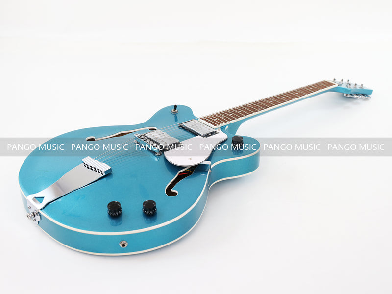 Semi Hollow Body Sky Blue Electric Guitar with Metallic Finish (PHY-154, Limited Edition, Flash Sale)