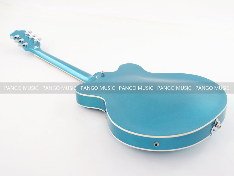 Semi Hollow Body Sky Blue Electric Guitar with Metallic Finish (PHY-154, Limited Edition, Flash Sale)