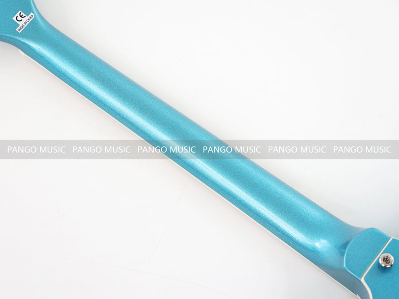 Semi Hollow Body Sky Blue Electric Guitar with Metallic Finish (PHY-154, Limited Edition, Flash Sale)