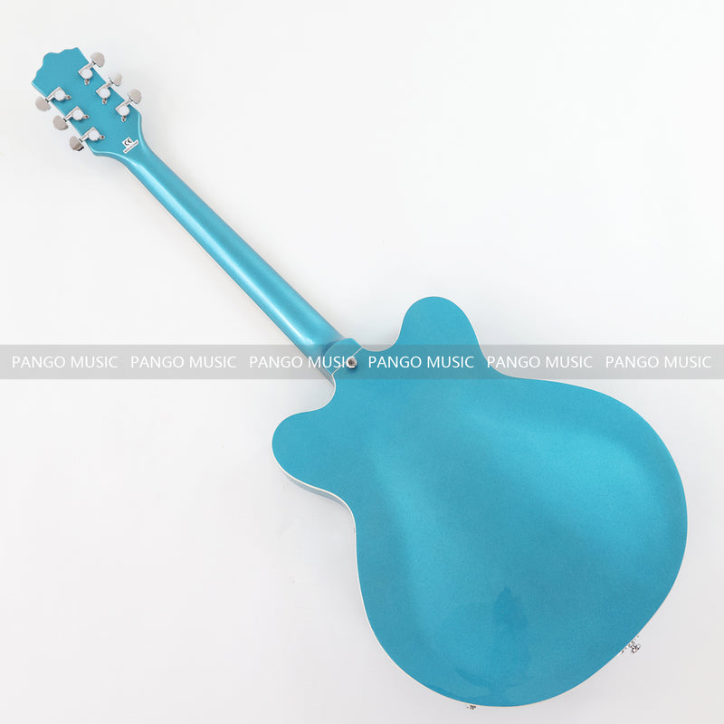 Semi Hollow Body Sky Blue Electric Guitar with Metallic Finish (PHY-154, Limited Edition, Flash Sale)