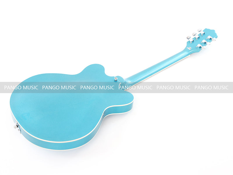 Semi Hollow Body Sky Blue Electric Guitar with Metallic Finish (PHY-154, Limited Edition, Flash Sale)