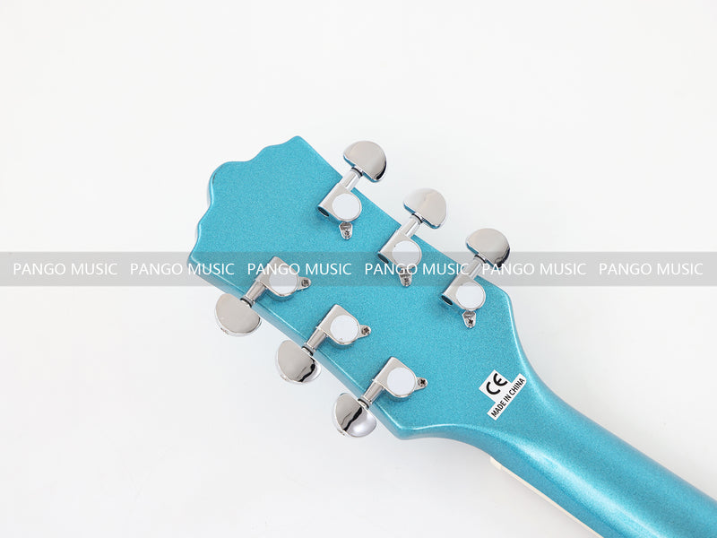 Semi Hollow Body Sky Blue Electric Guitar with Metallic Finish (PHY-154, Limited Edition, Flash Sale)