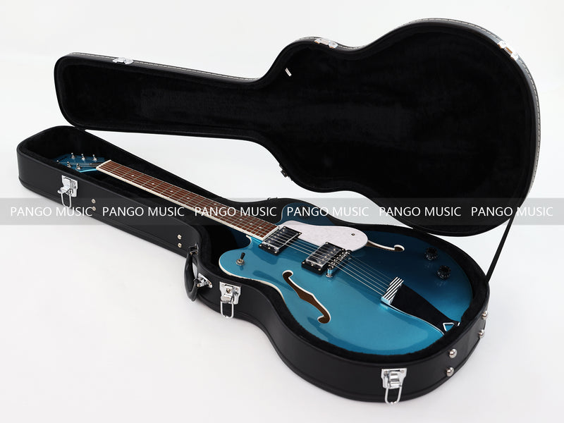 Semi Hollow Body Sky Blue Electric Guitar with Metallic Finish (PHY-154, Limited Edition, Flash Sale)