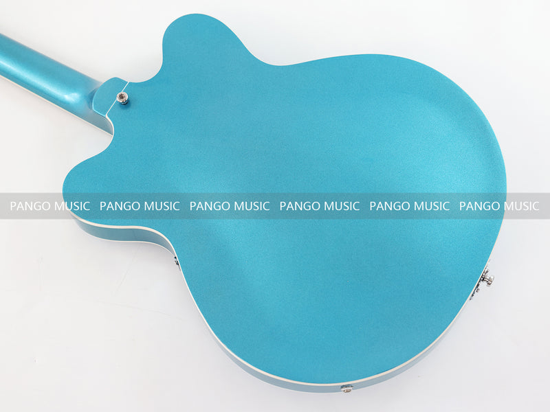 Semi Hollow Body Sky Blue Electric Guitar with Metallic Finish (PHY-154, Limited Edition, Flash Sale)
