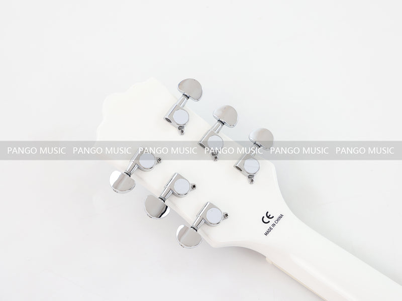 Semi Hollow Body White Electric Guitar (PHY-152, Limited Edition, Flash Sale)