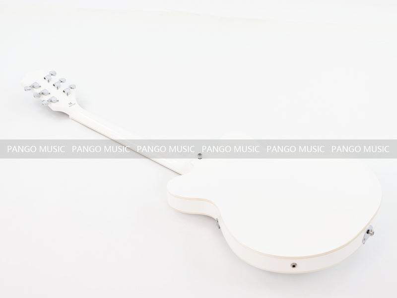 Semi Hollow Body White Electric Guitar (PHY-152, Limited Edition, Flash Sale)