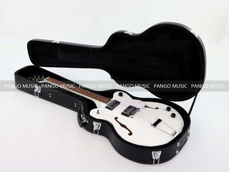 Semi Hollow Body White Electric Guitar (PHY-152, Limited Edition, Flash Sale)