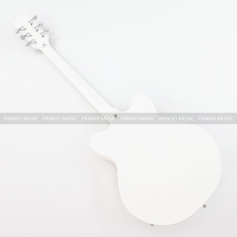 Semi Hollow Body White Electric Guitar (PHY-152, Limited Edition, Flash Sale)