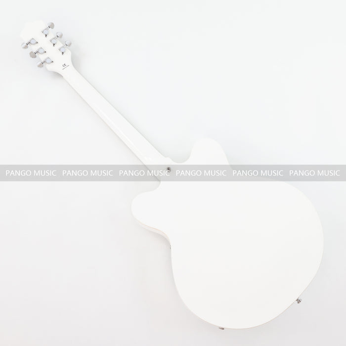 Semi Hollow Body White Electric Guitar (PHY-152, Limited Edition, Flash Sale)