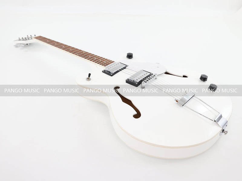 Semi Hollow Body White Electric Guitar (PHY-152, Limited Edition, Flash Sale)