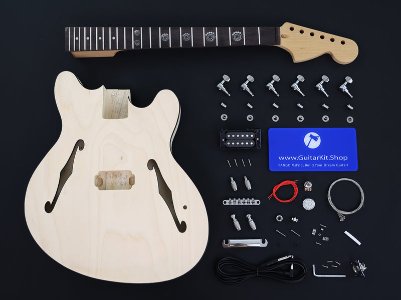 Semi Hollow DIY Electric Guitar Kit (15271-R, Limited Edition)