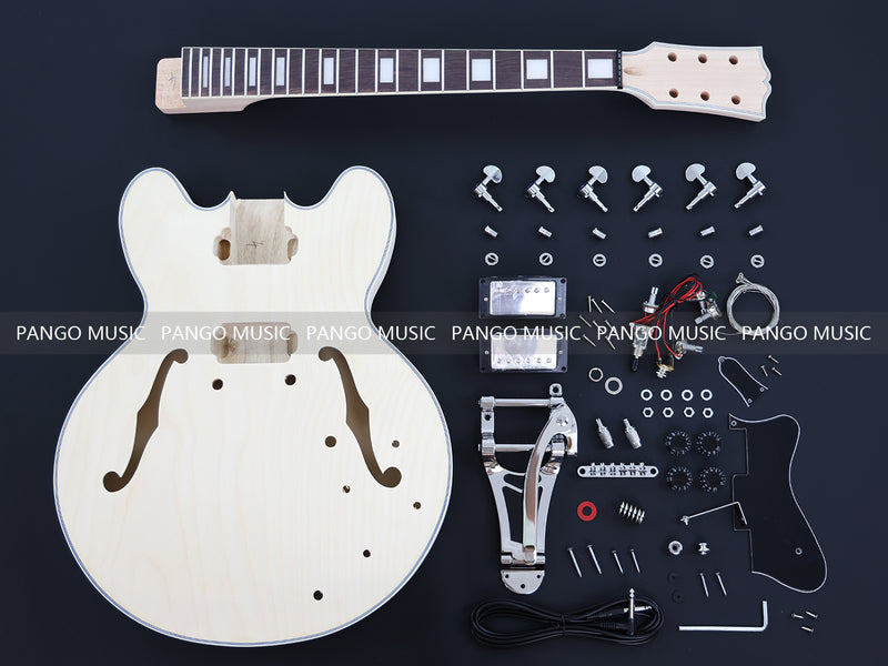 Semi Hollow ES-335 DIY Electric Guitar Kit (PES335-28F, Fast Shipping, Tariff-free)