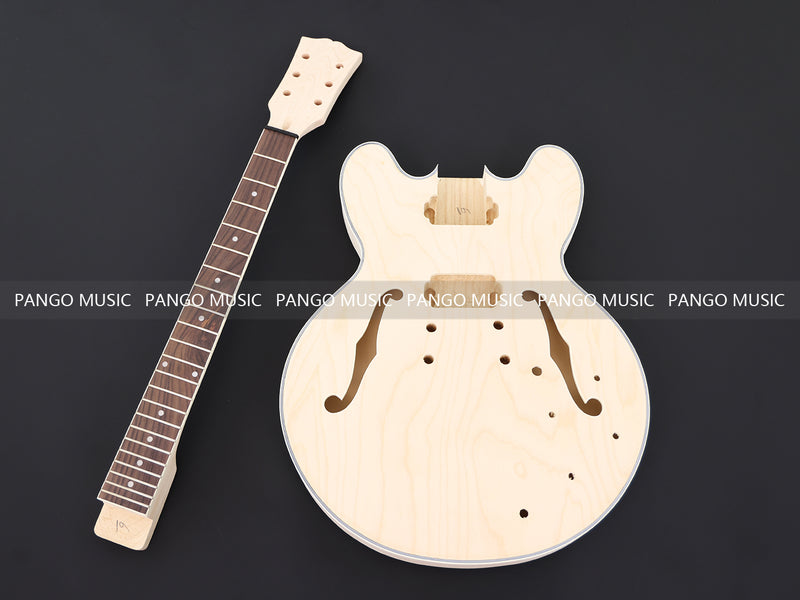 Semi-Hollow ES-335 Style DIY Electric Guitar Kit (PES335-54F, Fast Shipping, Tariff-free)