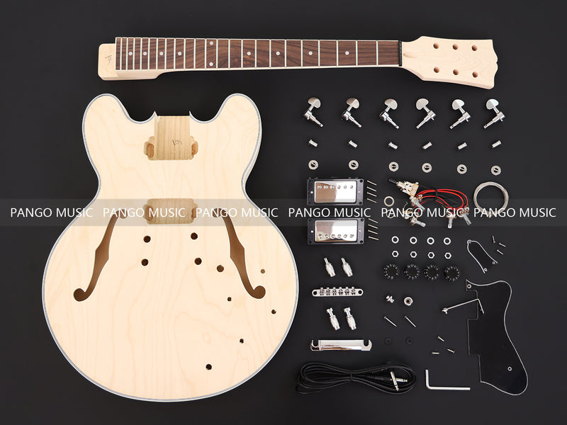 Semi-Hollow ES-335 Style DIY Electric Guitar Kit (PES335-54F, Fast Shipping, Tariff-free)