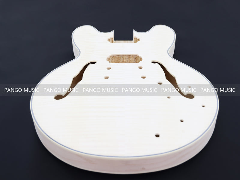 Semi Hollow ES-335 Style DIY Electric Guitar Kit with Blank Headstock (PHS-335F, Fast Shipping, Tariff-free)