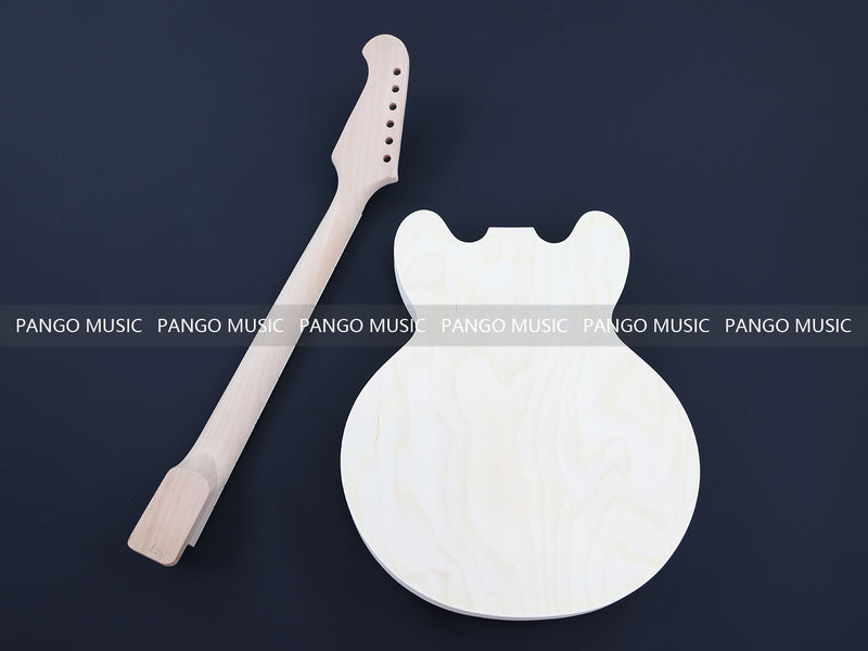 Semi-Hollow Body DIY Electric Guitar Kit (PHB-750F, Fast Shipping, Tariff-free)
