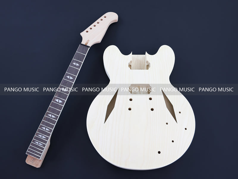 Semi-Hollow Body DIY Electric Guitar Kit (PHB-750F, Fast Shipping, Tariff-free)