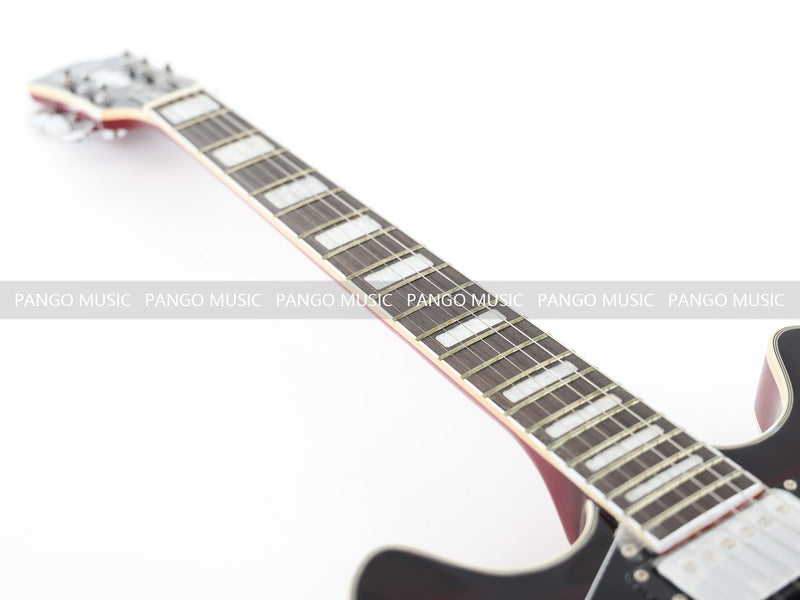 Semi Hollow Electric Guitar with Quilted Maple Top (YMZ-159X)