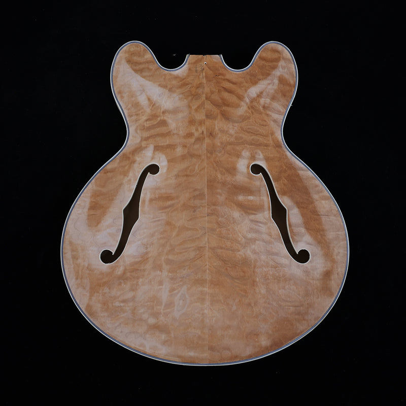 Semi Hollow Unfinished Maple DIY Electric Guitar Body (006)