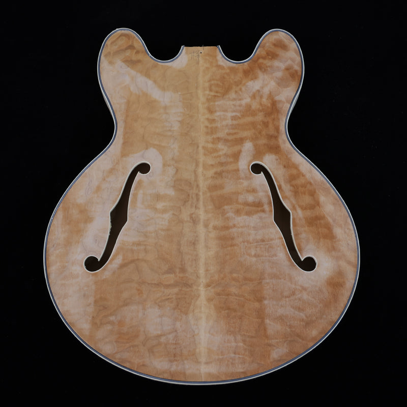 Semi Hollow Unfinished Maple DIY Electric Guitar Body (010)