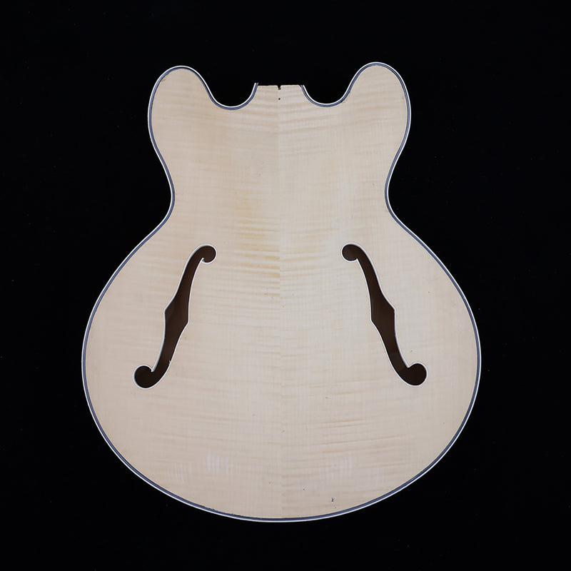 Semi Hollow Unfinished Maple DIY Electric Guitar Body (015)