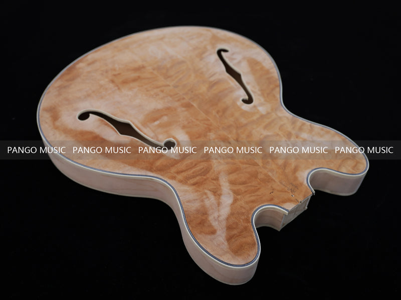 Semi Hollow Unfinished Maple DIY Electric Guitar Body (006)