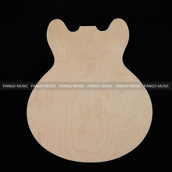 Semi Hollow Unfinished Maple DIY Electric Guitar Body (009)