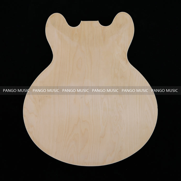 Semi Hollow Unfinished Maple DIY Electric Guitar Body (010)