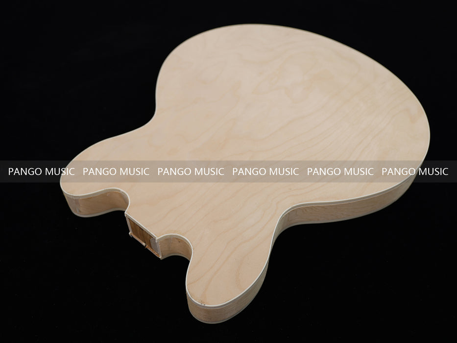 Semi Hollow Unfinished Maple DIY Electric Guitar Body (009)