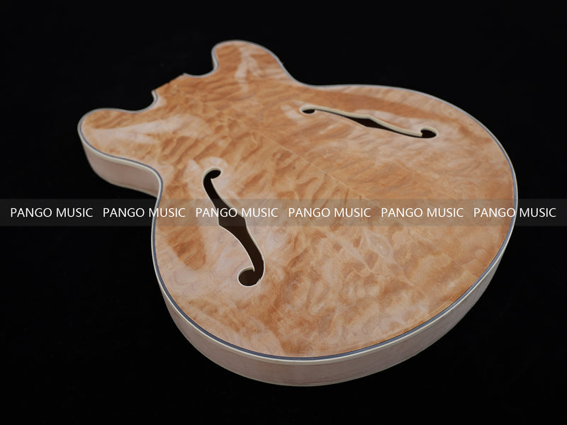 Semi Hollow Unfinished Maple DIY Electric Guitar Body (006)