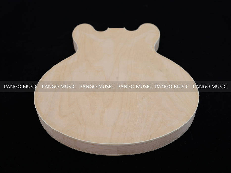 Semi Hollow Unfinished Maple DIY Electric Guitar Body (004)