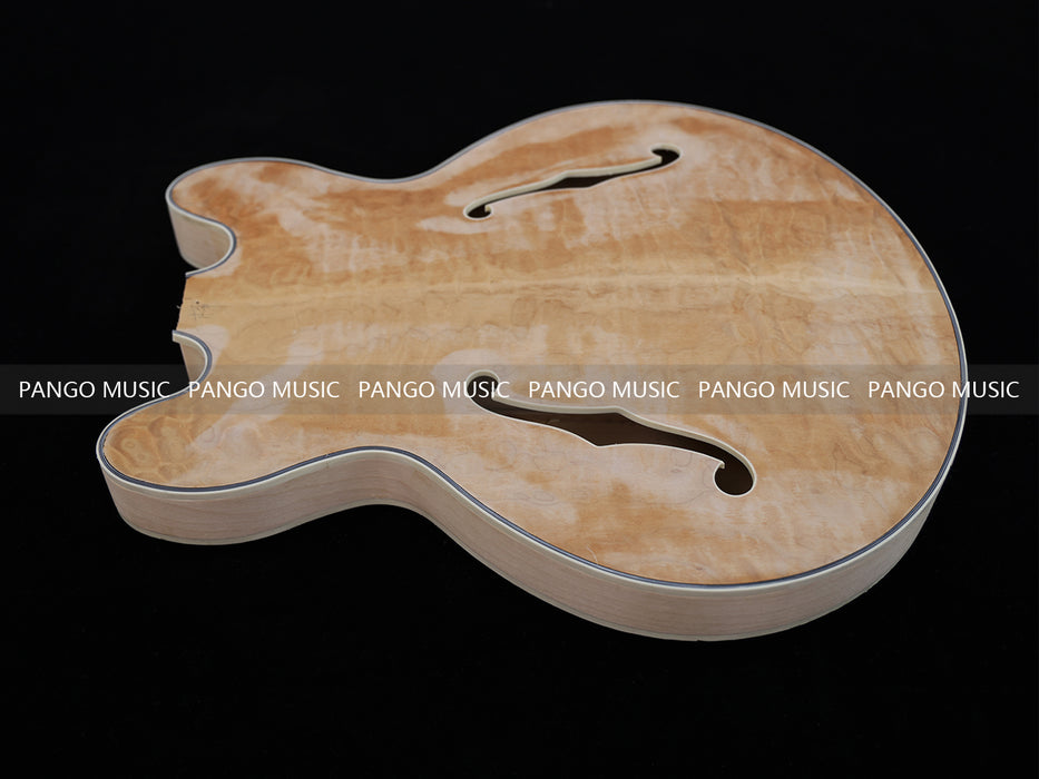 Semi Hollow Unfinished Maple DIY Electric Guitar Body (010)