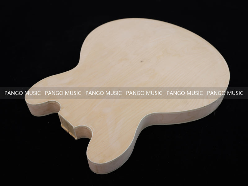 Semi Hollow Unfinished Maple DIY Electric Guitar Body (007)