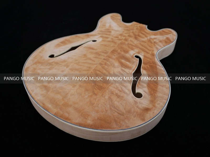 Semi Hollow Unfinished Maple DIY Electric Guitar Body (006)