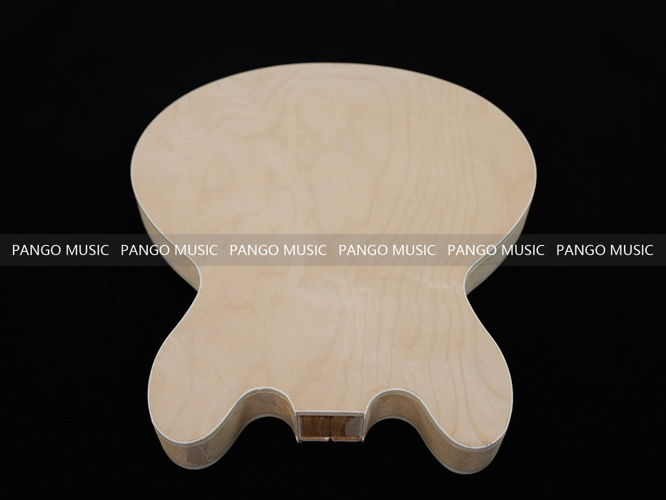 Semi Hollow Unfinished Maple DIY Electric Guitar Body (009)