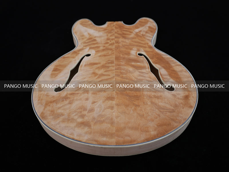Semi Hollow Unfinished Maple DIY Electric Guitar Body (006)