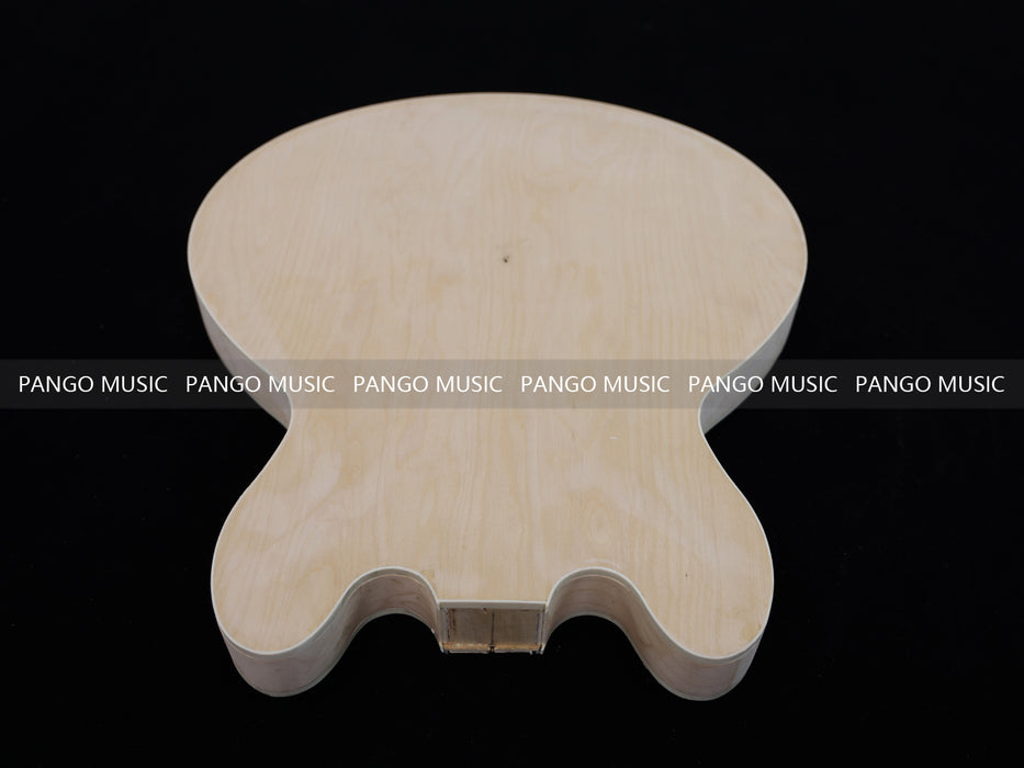 Semi Hollow Unfinished Maple DIY Electric Guitar Body (007)