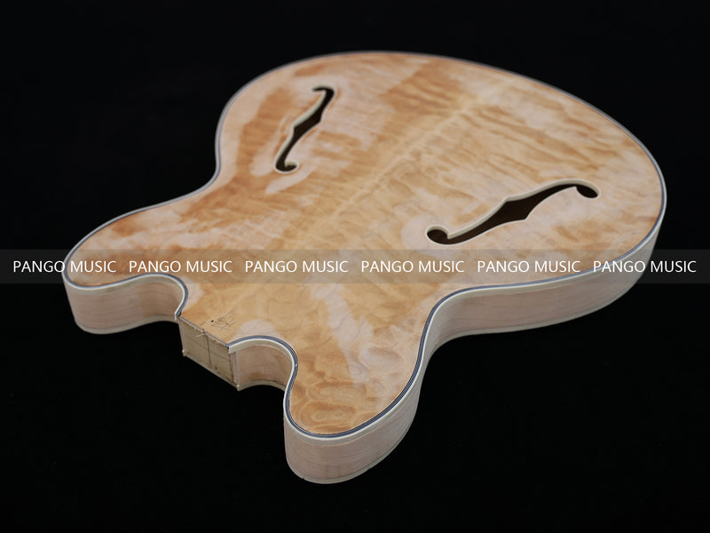 Semi Hollow Unfinished Maple DIY Electric Guitar Body (010)
