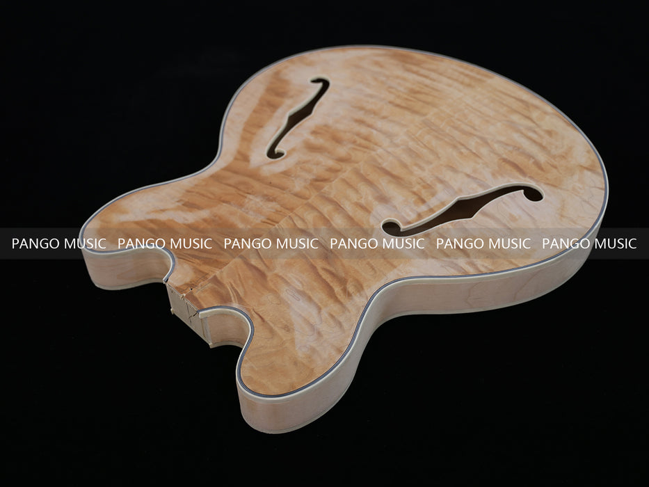 Semi Hollow Unfinished Maple DIY Electric Guitar Body (011)