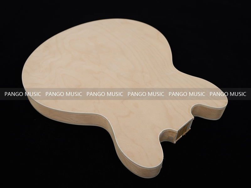 Semi Hollow Unfinished Maple DIY Electric Guitar Body (009)