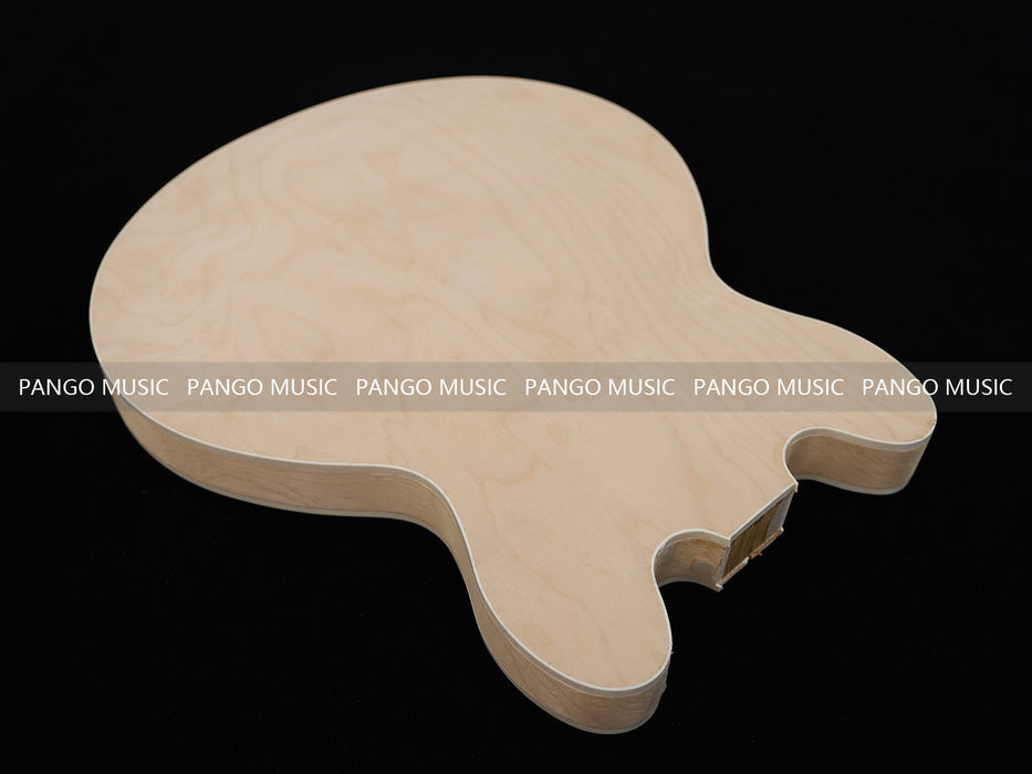 Semi Hollow Unfinished Maple DIY Electric Guitar Body (009)
