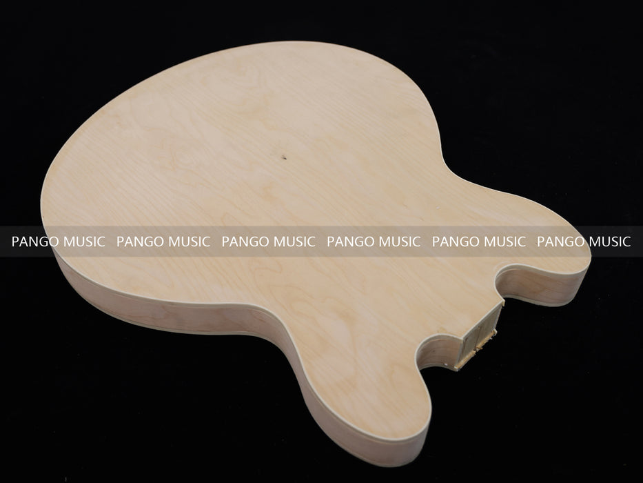 Semi Hollow Unfinished Maple DIY Electric Guitar Body (007)
